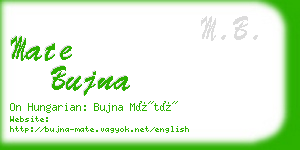 mate bujna business card